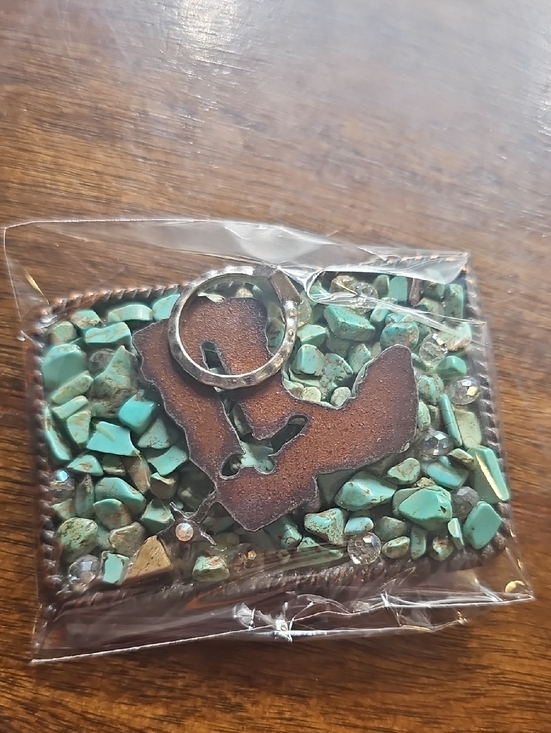 no brand Accessories - O Belt Buckle With Boot And Stones On It With A Ring